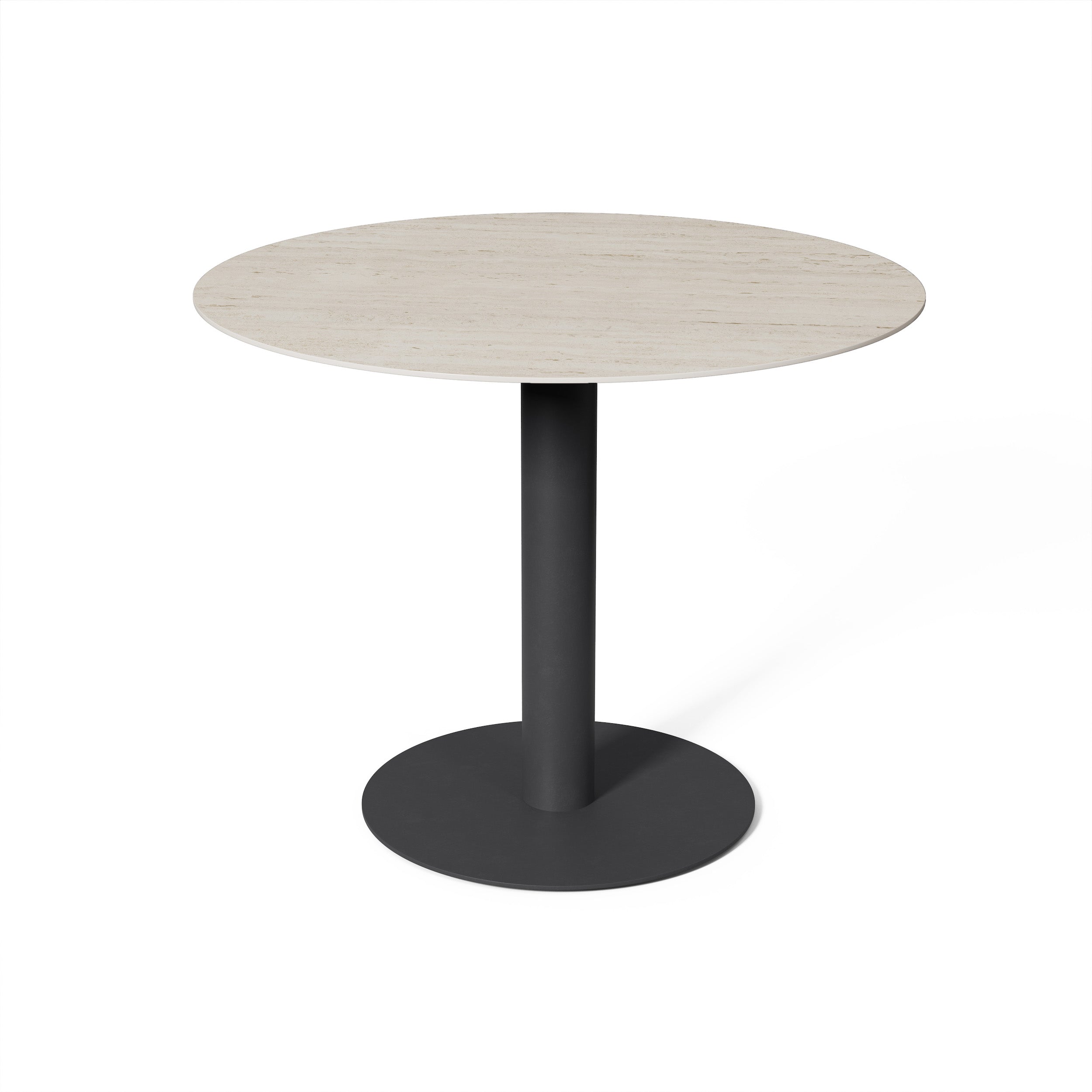 Hoge tuintafel Tarente - Antraciet / Marmorio - Ø120 x H95
