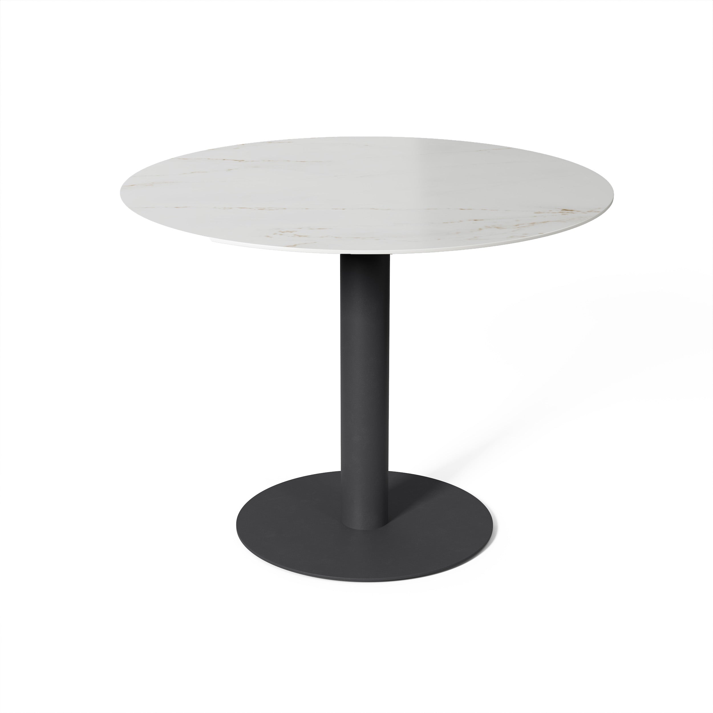 Hoge tuintafel Tarente - Antraciet / Rem - Ø120 x H95