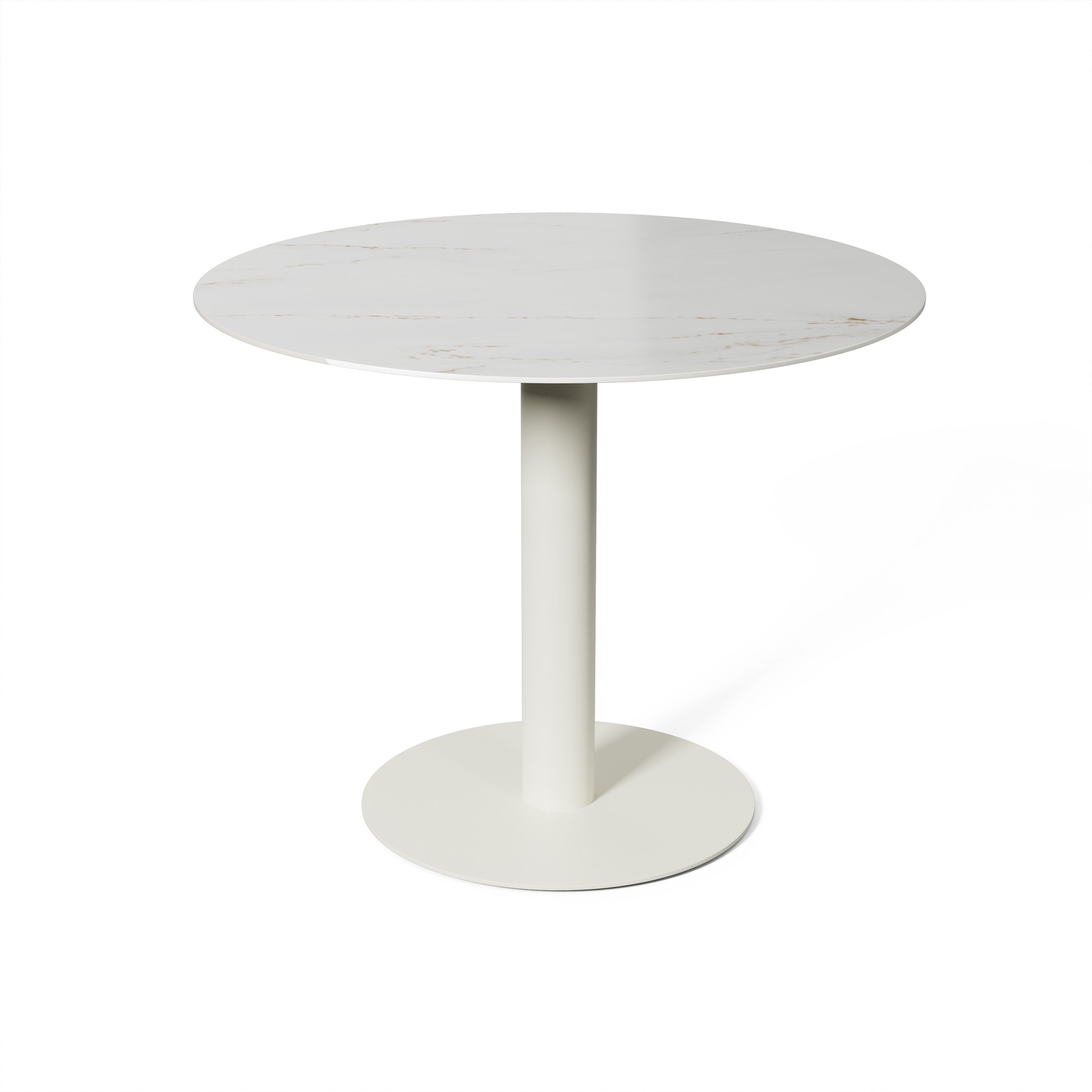 Hoge tuintafel Tarente - Chalk / Rem - Ø120 x H95