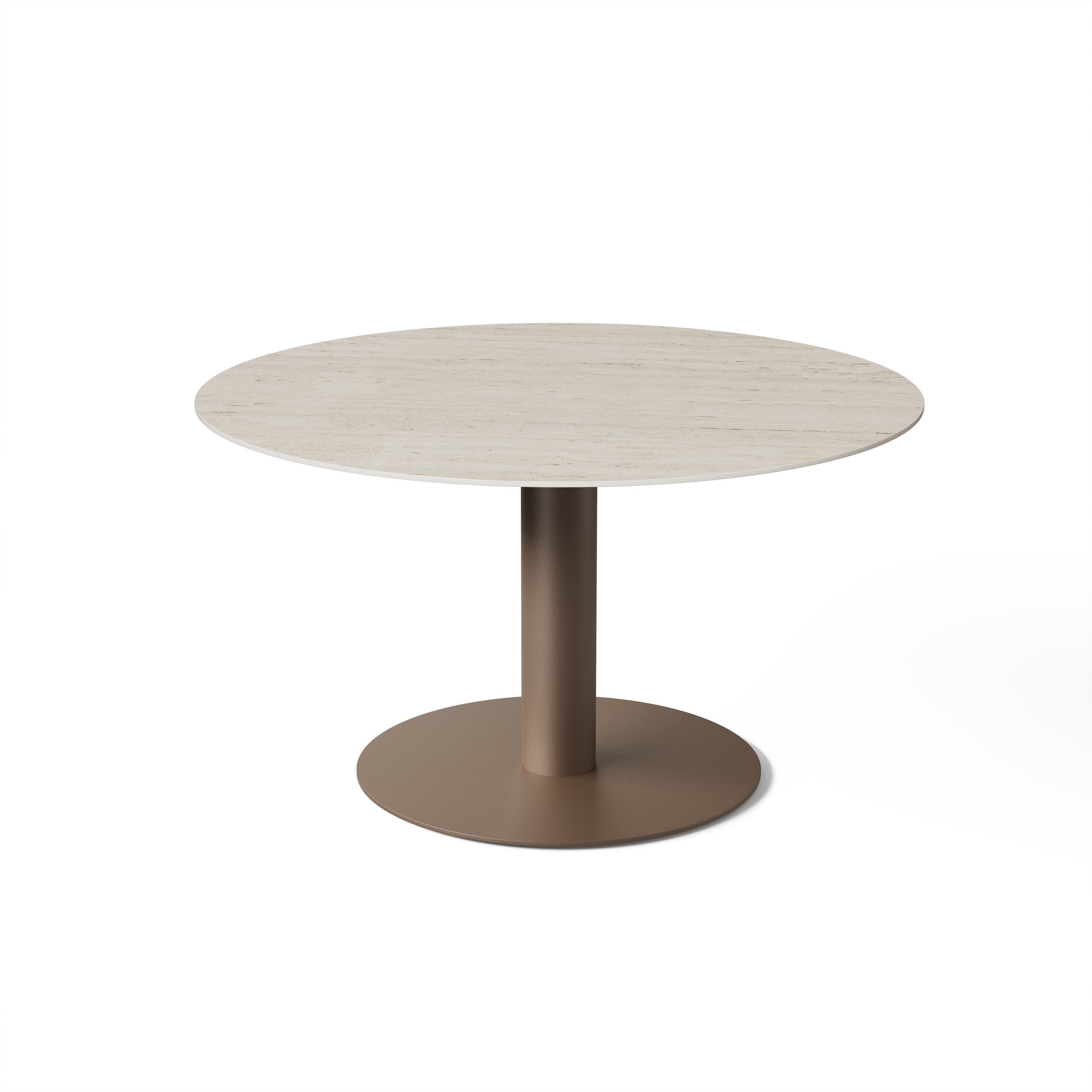 Lage tuintafel Tarente - Brons / Marmorio - Ø120 x H68