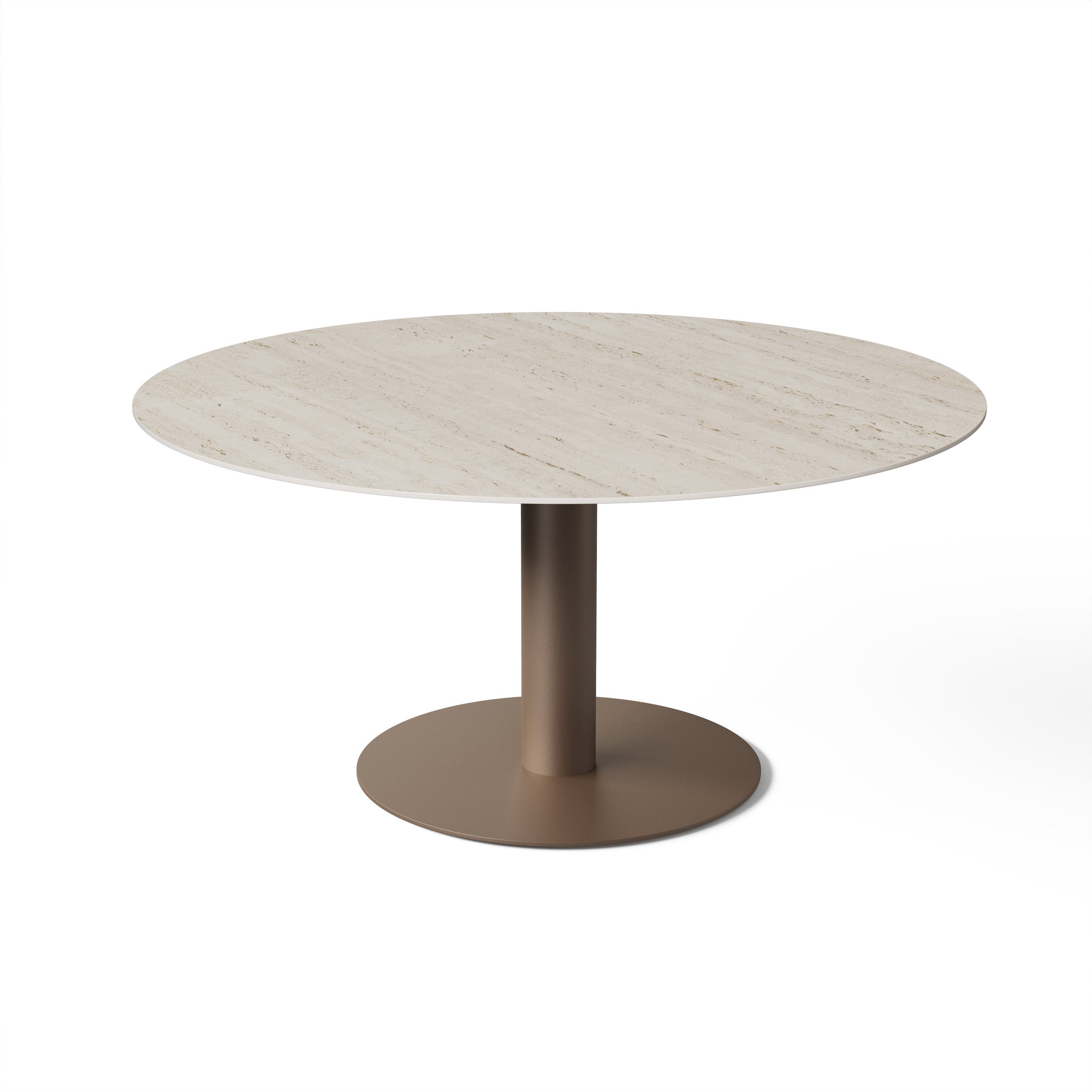 Lage tuintafel Tarente - Brons / Marmorio - Ø140 x H68