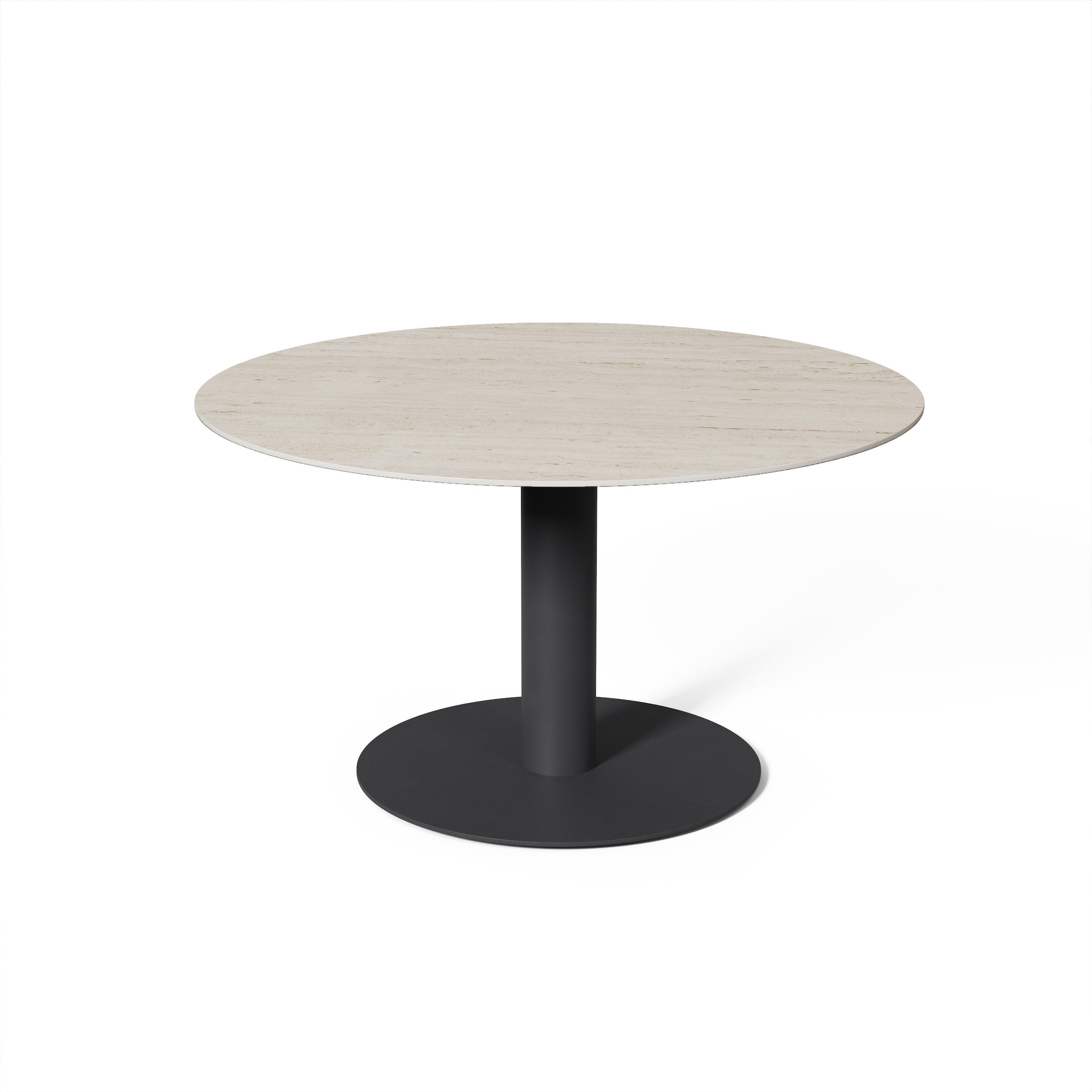 Lage tuintafel Tarente - Antraciet / Marmorio - Ø120 x H68