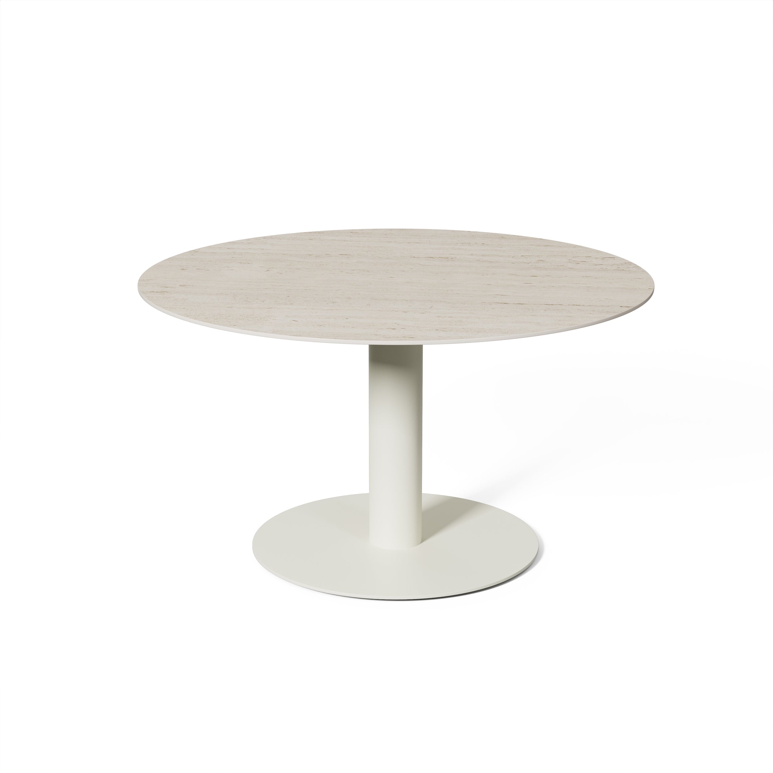 Lage tuintafel Tarente - Chalk / Marmorio - Ø120 x H68