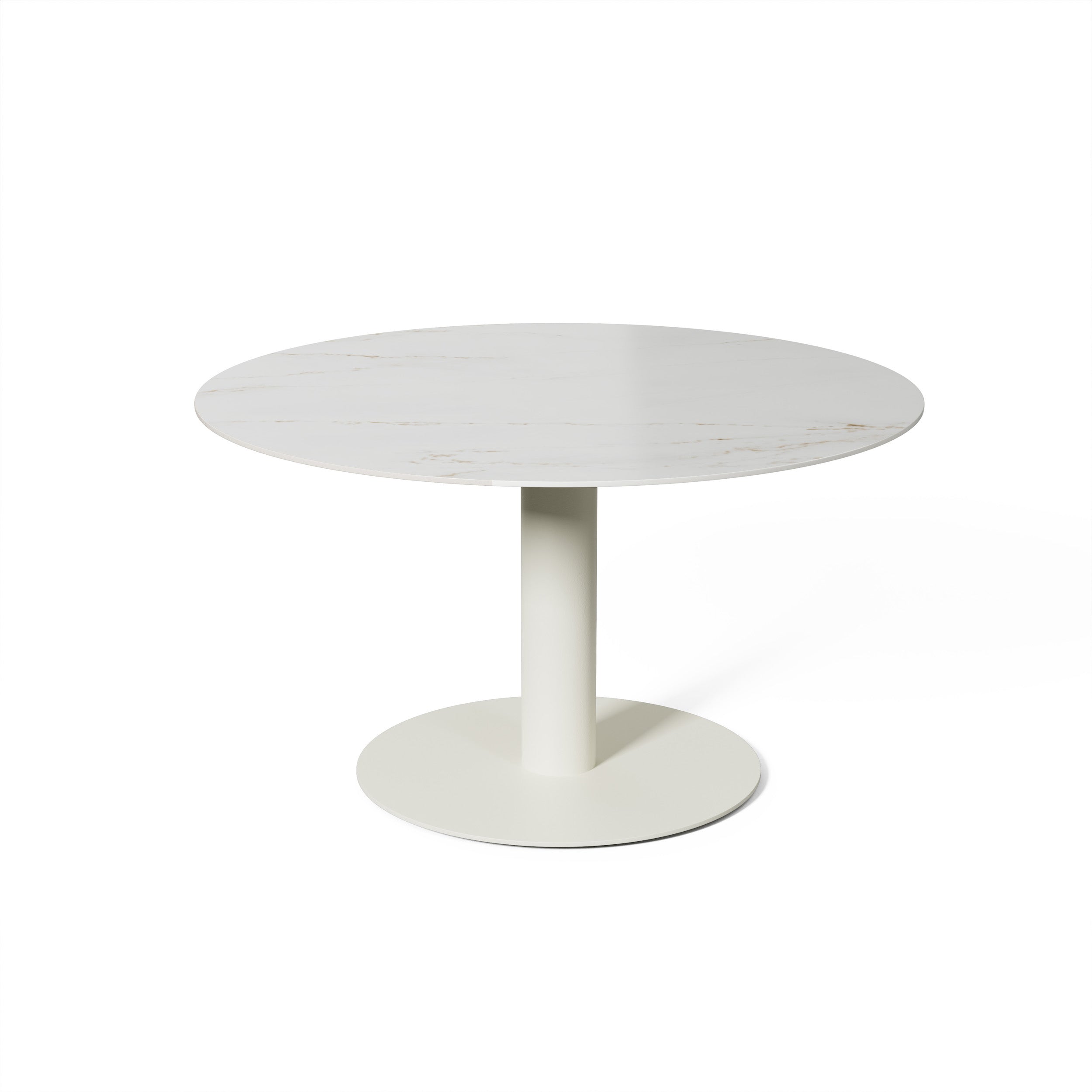 Lage tuintafel Tarente - Chalk / Rem - Ø120 x H68