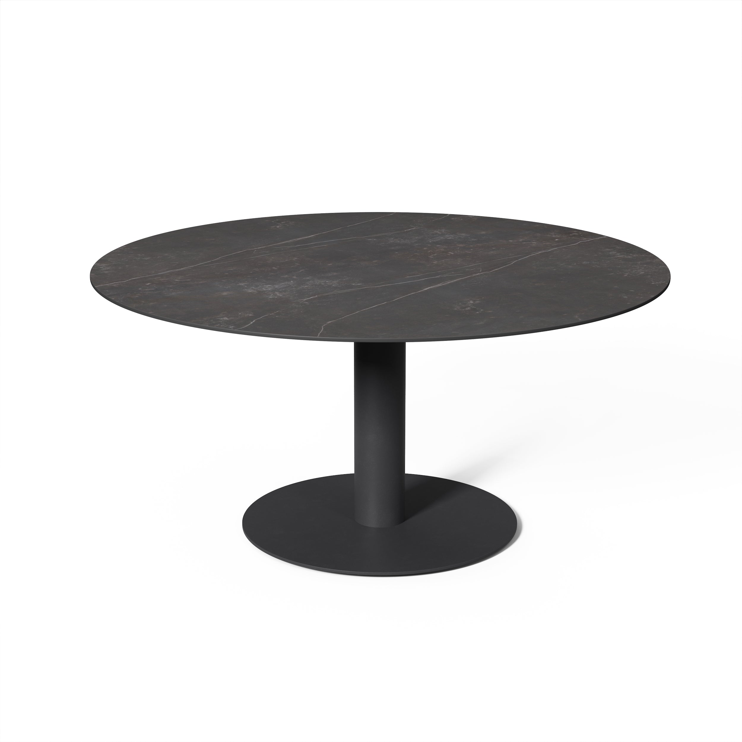 Lage tuintafel Tarente - Antraciet / Kelya - Ø140 x H68
