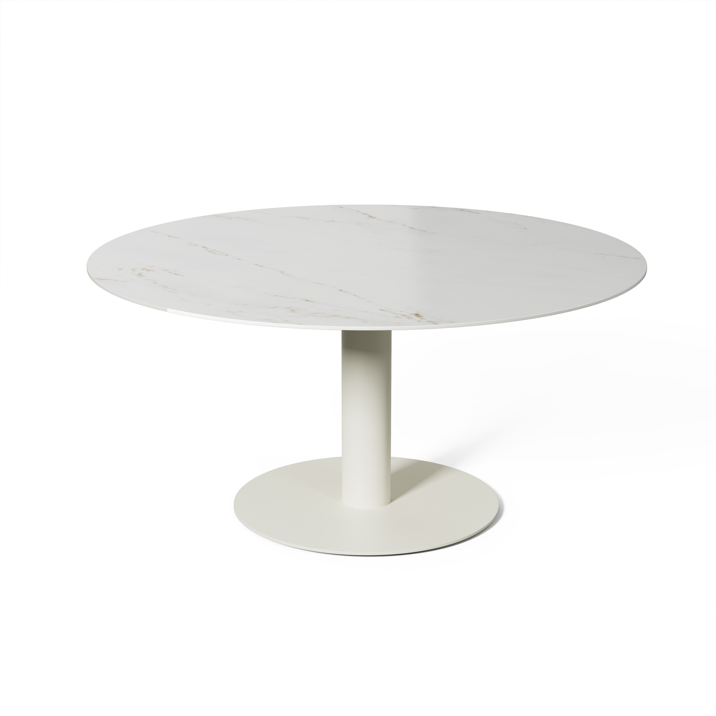 Lage tuintafel Tarente - Chalk / Rem - Ø140 x H68