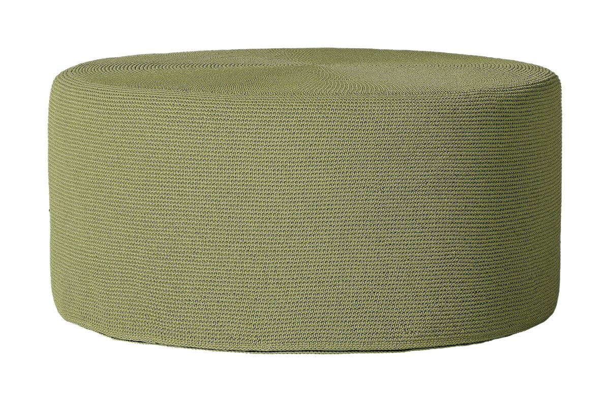 Poef Crochette - Olive green - Ø80 x H40,5