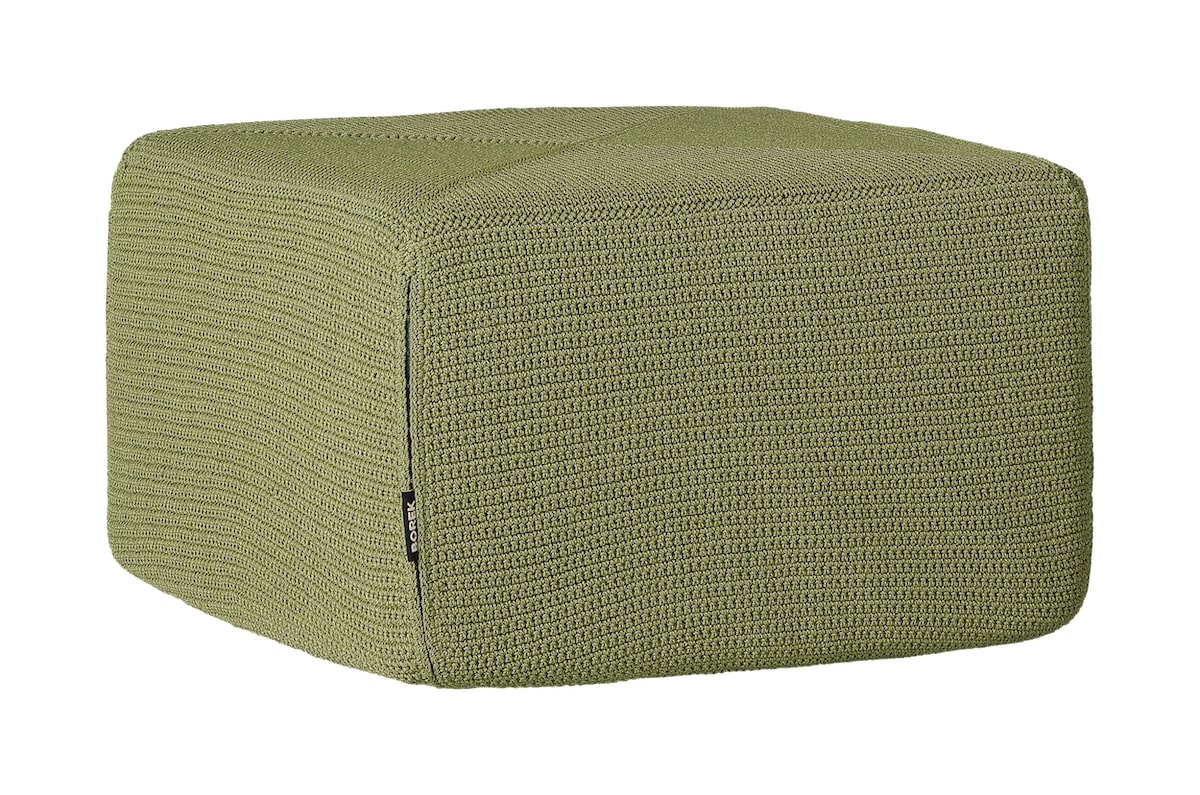 Poef Crochette - Olive green - 55 x 55 x H36
