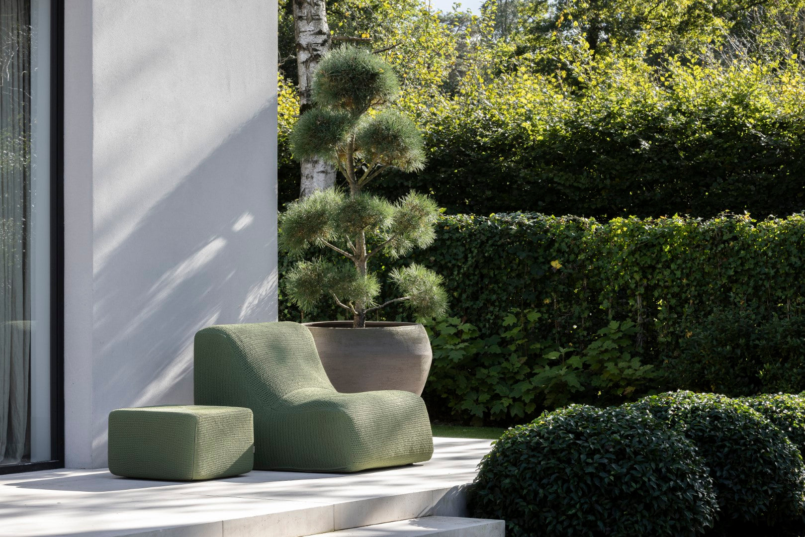 Loungestoel Leno - Olive green