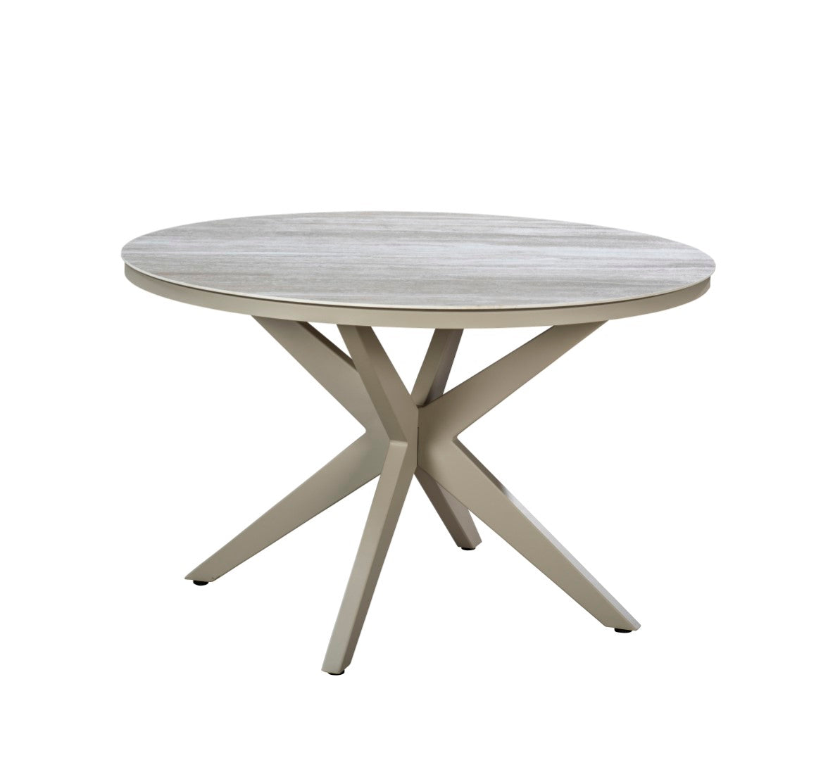 Eettafel Calma - Salix - Travertin - Ø120 cm