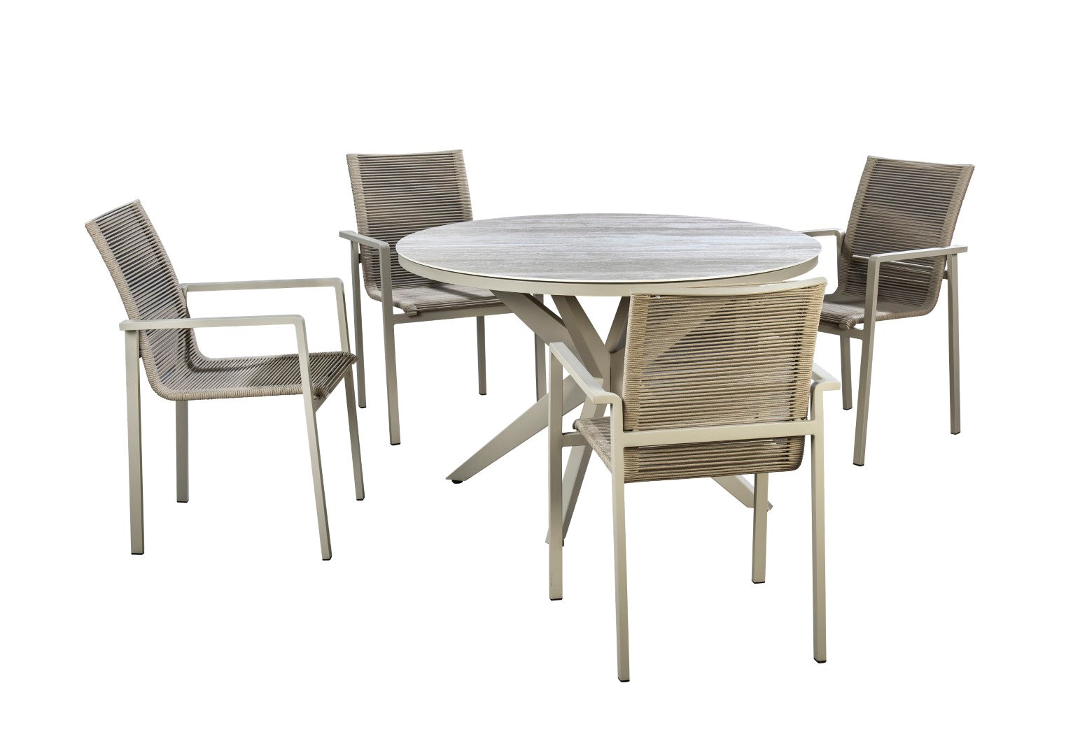 Eettafel Calma - Salix - Travertin - Ø120 cm