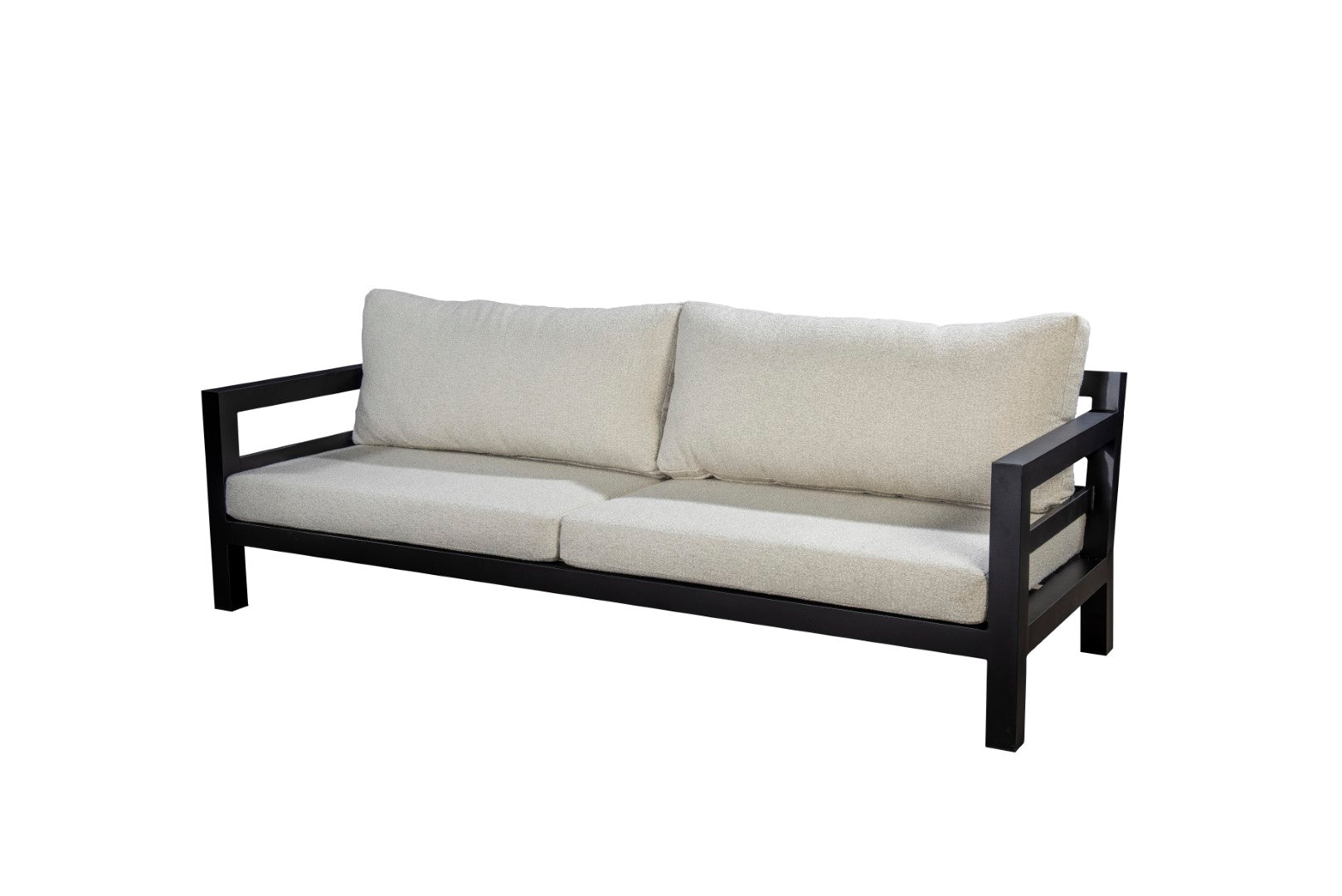 Tuinbank Midori - 4-zitter - Zwart - Wool White