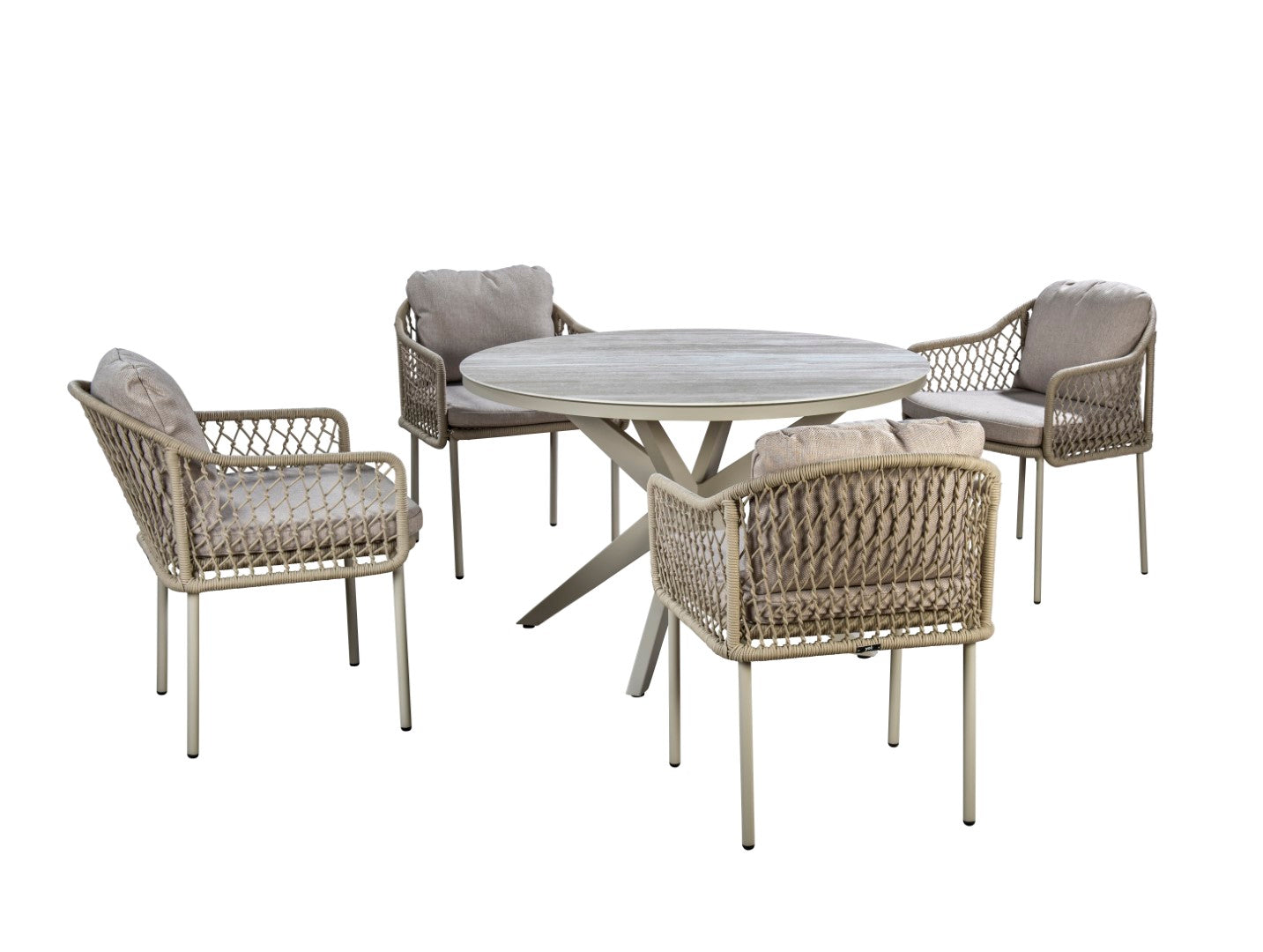 Eettafel Calma - Salix - Travertin - Ø120 cm