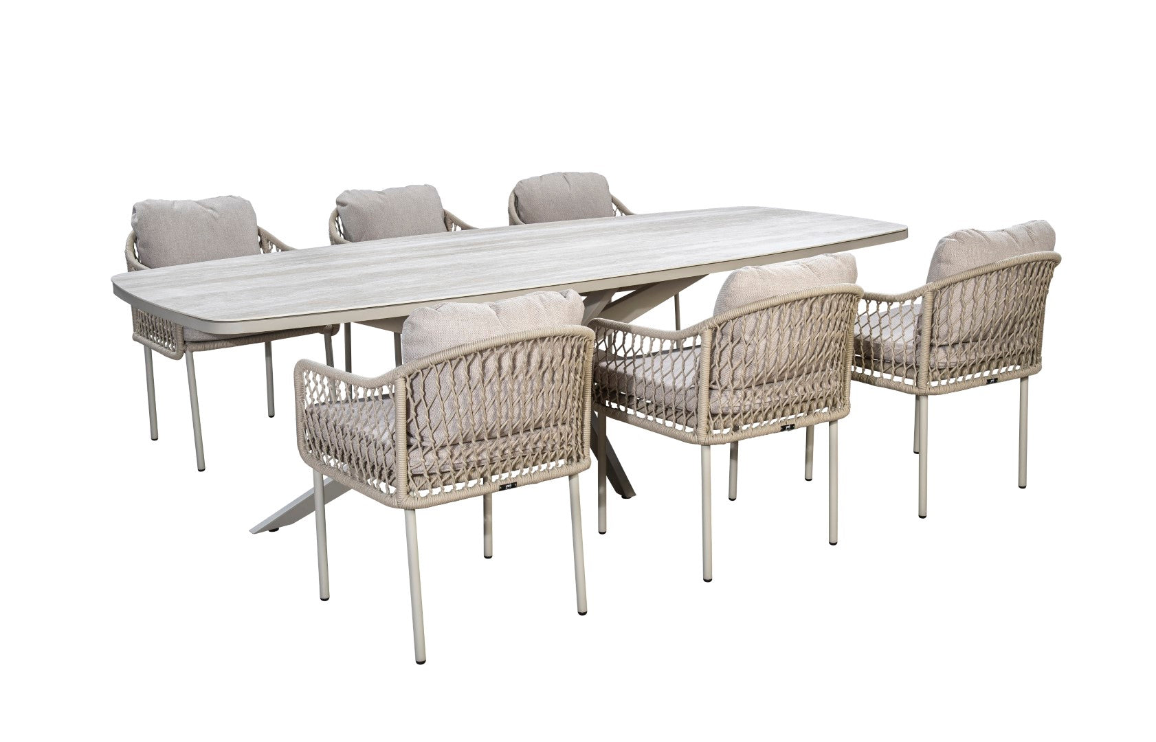 Eettafel Calma - Salix - Travertin - 270 x 110 cm