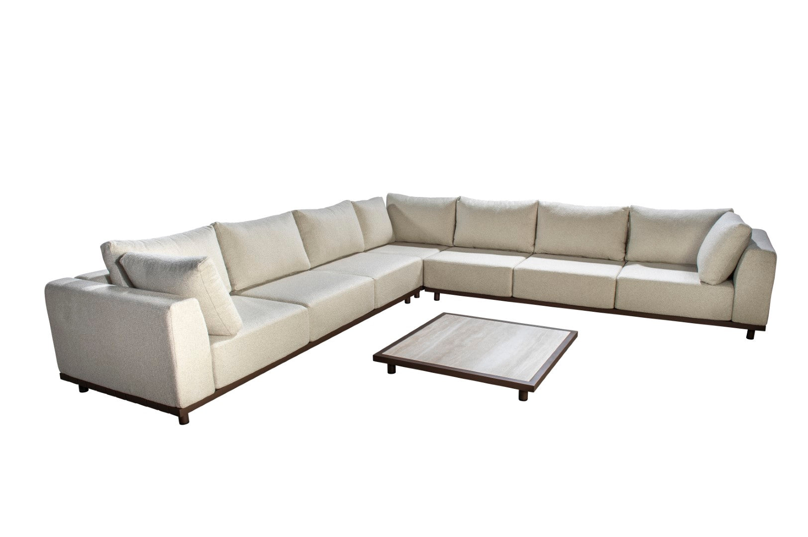 Tuinbank Vallon - 3-zitter - Arm rechts - Wool White