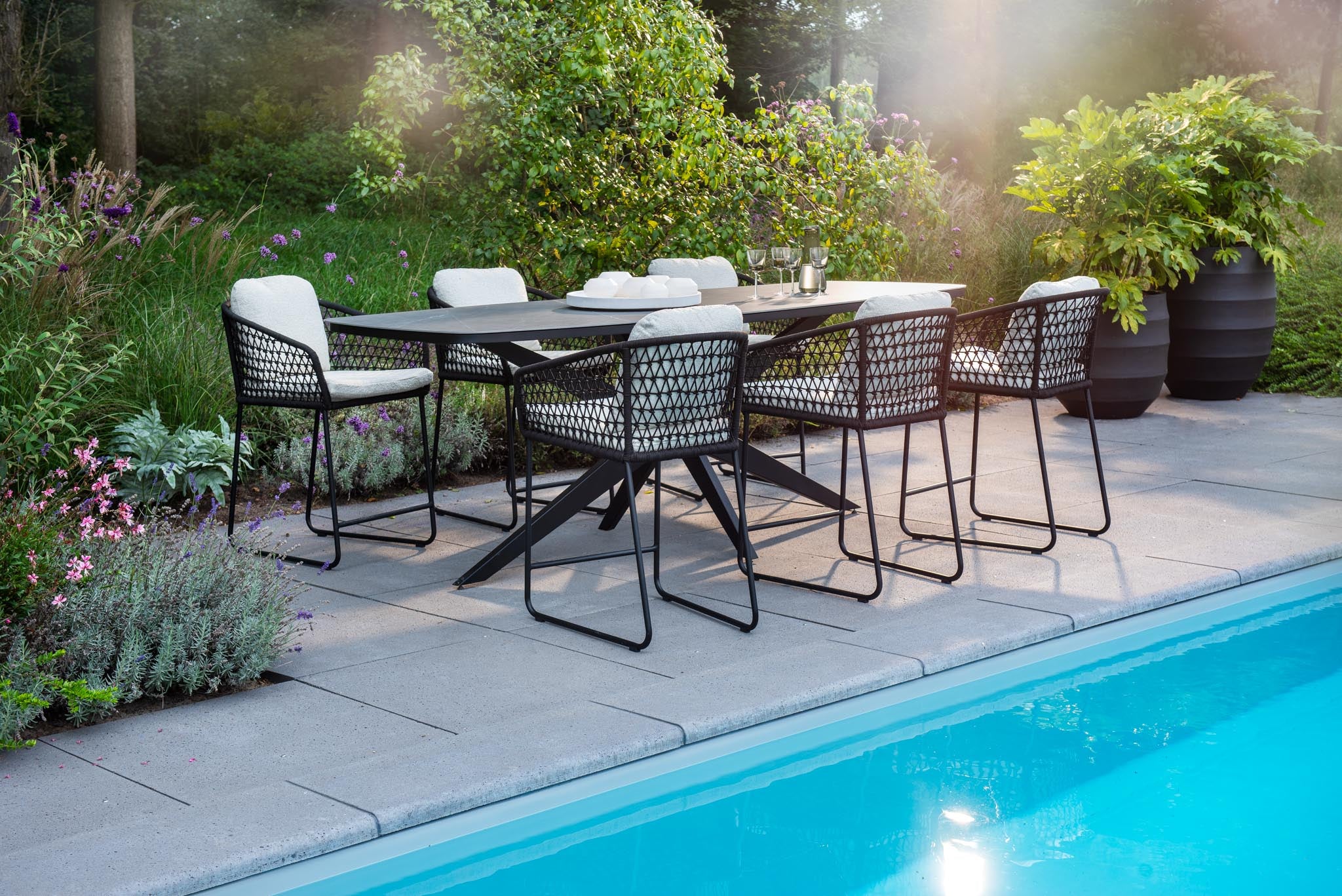 Tuinstoel Bara - High dining - Black