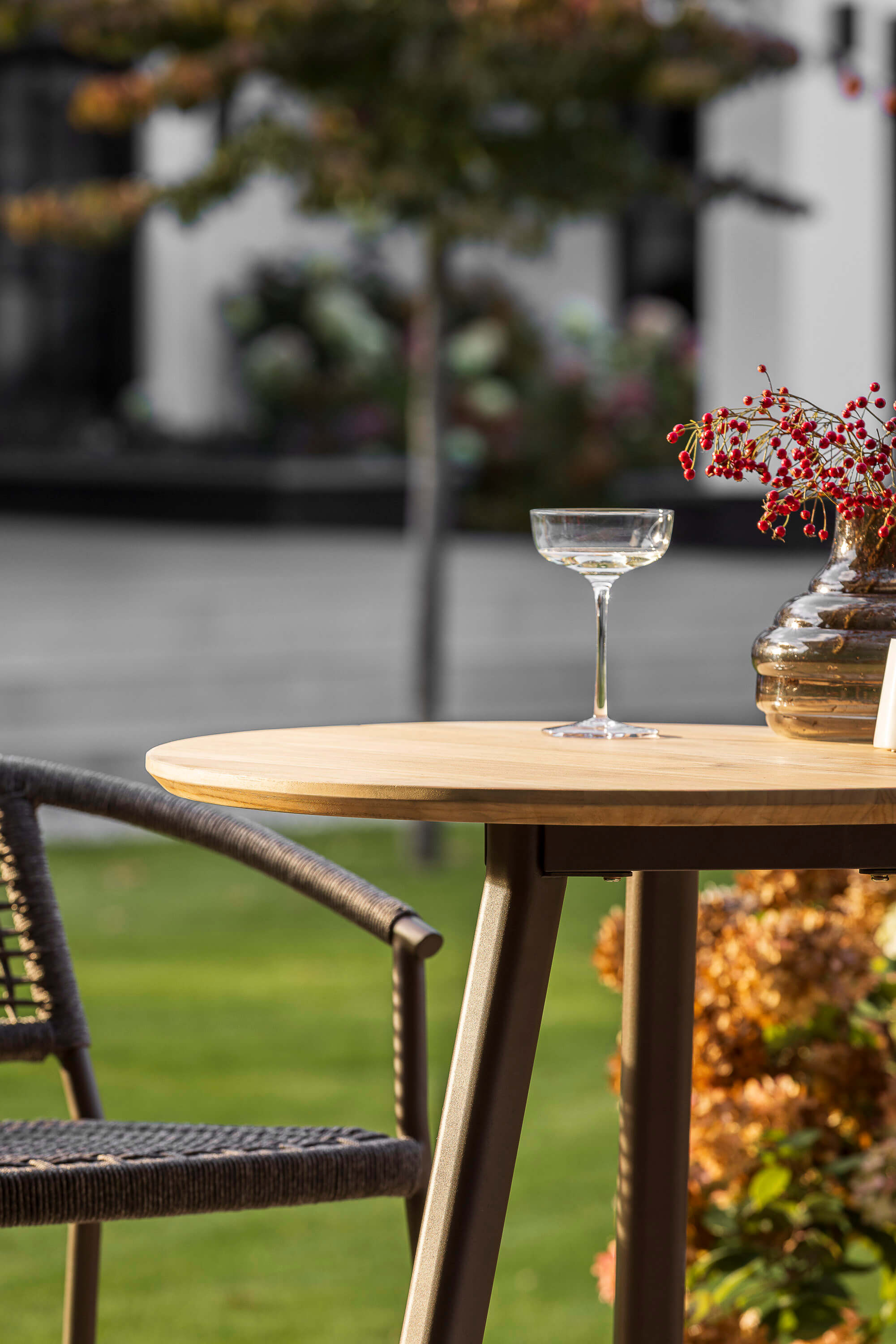 Tuintafel Olbia - High dining - Ø80 cm - Brons