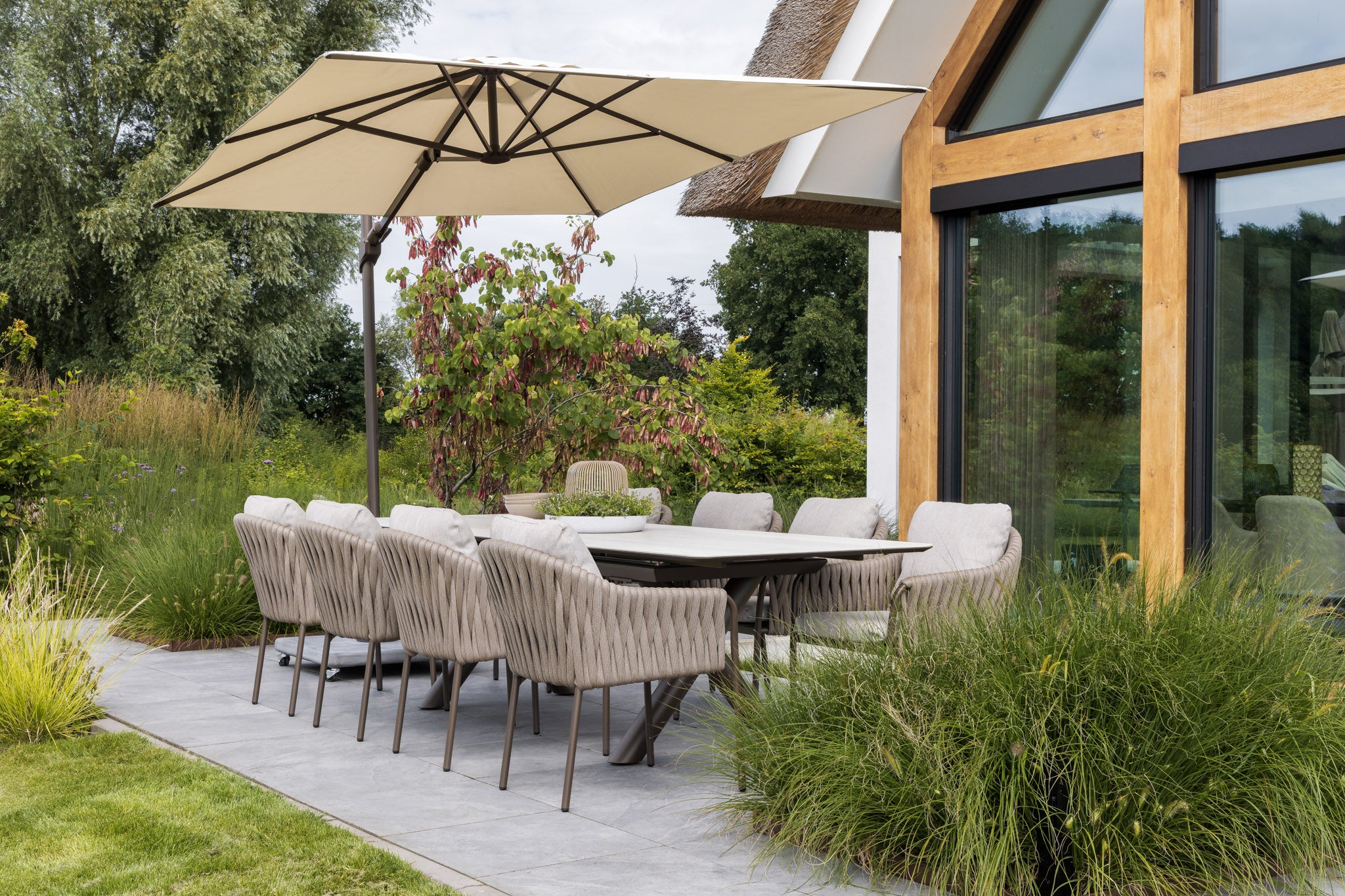 Verstelbare Tuintafel Maratea - 300 cm - Brons