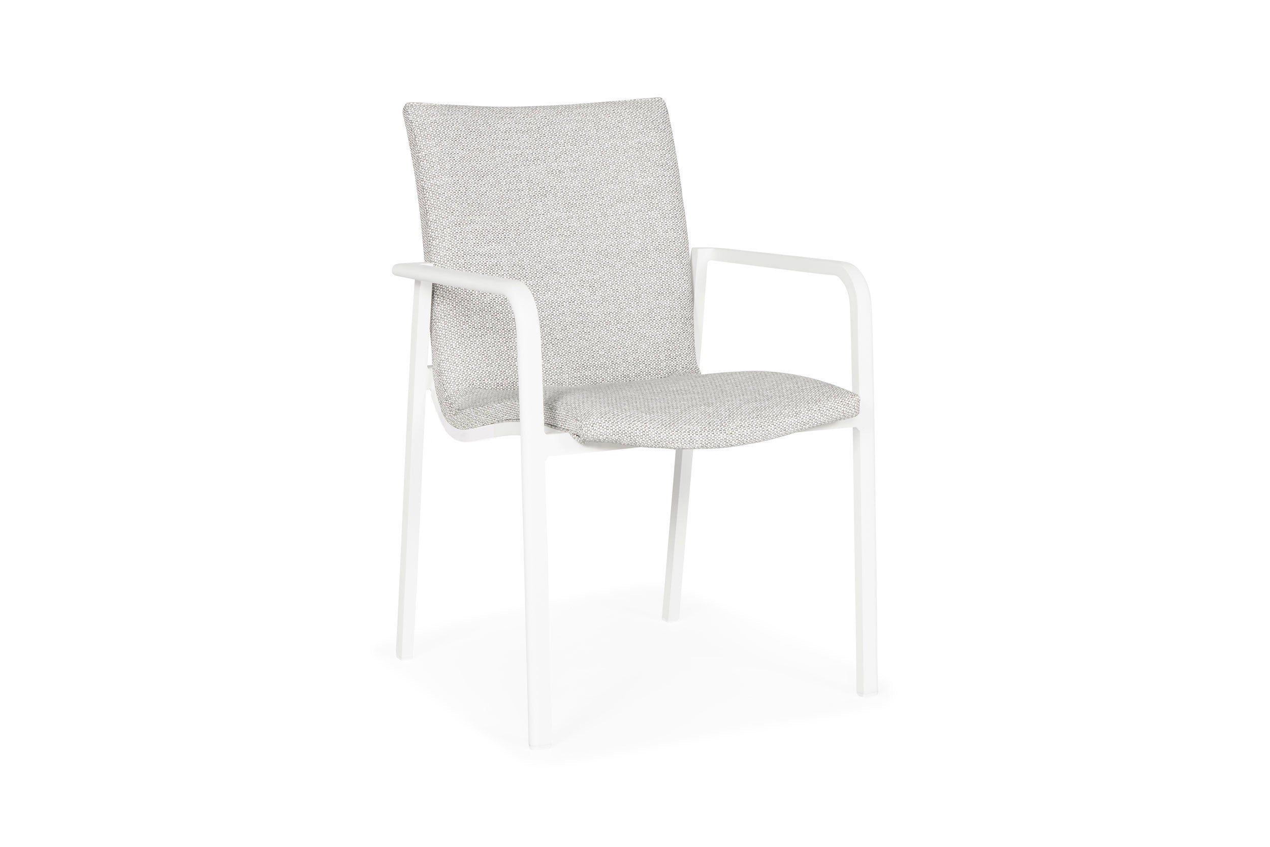 Tuinstoel Anzio (set van 4) - Matt White - Soft Grey