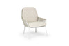Loungestoel Punta - Fishbone - Matt White - Camel Sand - Natural