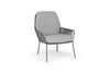 Loungestoel Punta - Fishbone - Royal Grey - Carbon Grey - Antraciet