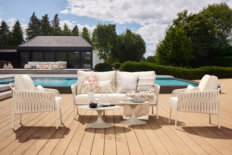 Sofaset Fiavè - Camel sand - Misty rope - Beachy bouclé