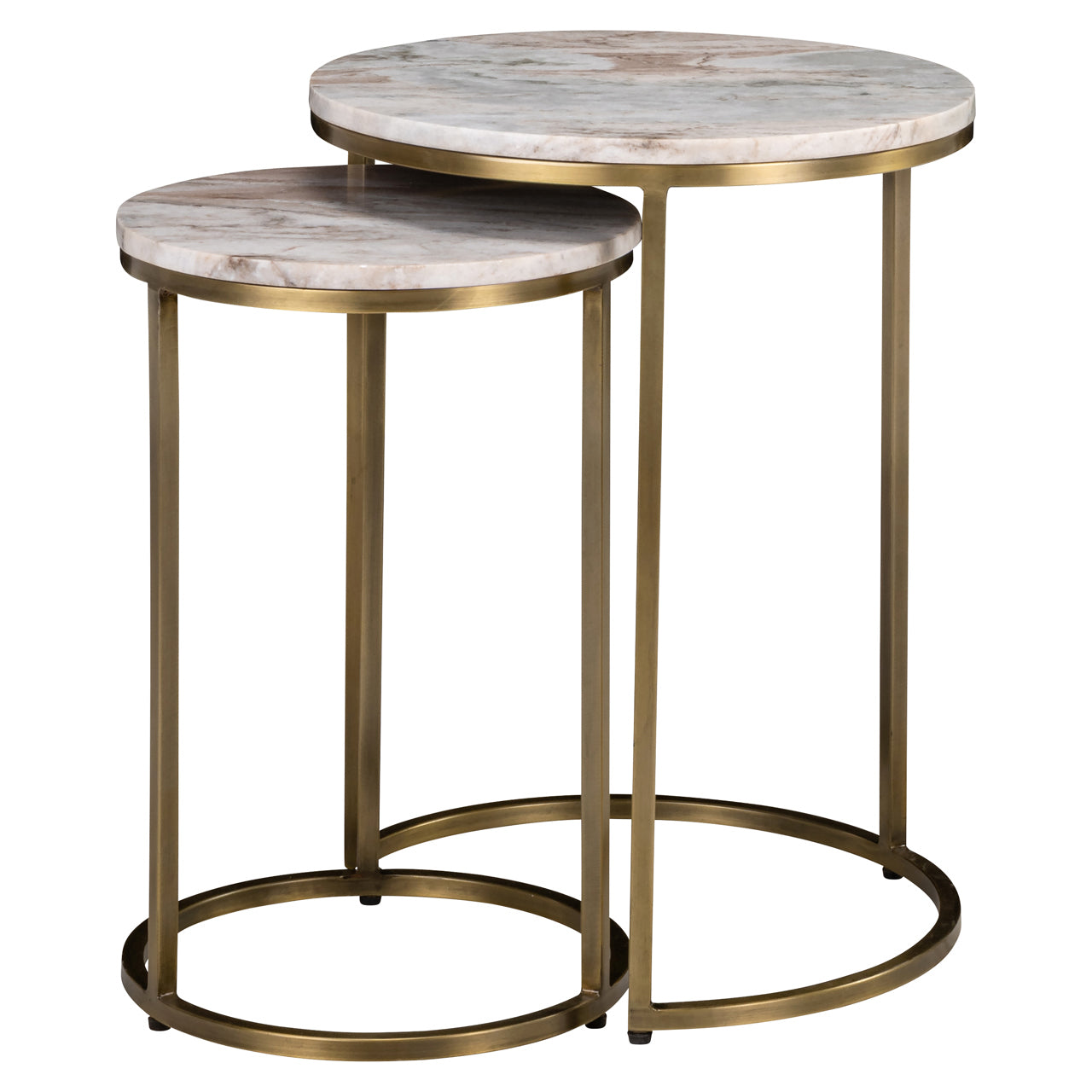 Bijzettafel Bottega - Beige (set van 2)