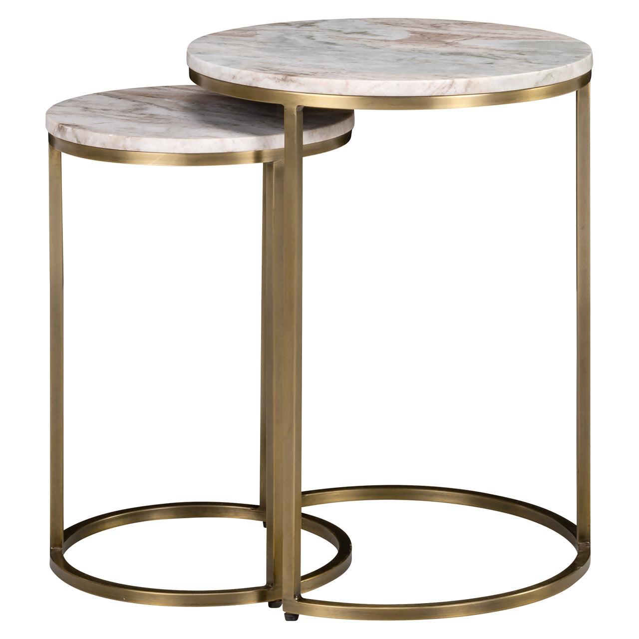 Bijzettafel Bottega - Beige (set van 2)