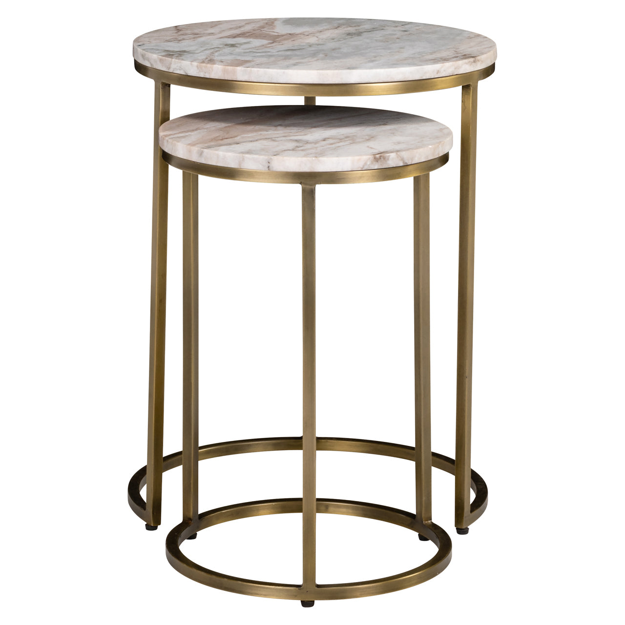 Bijzettafel Bottega - Beige (set van 2)