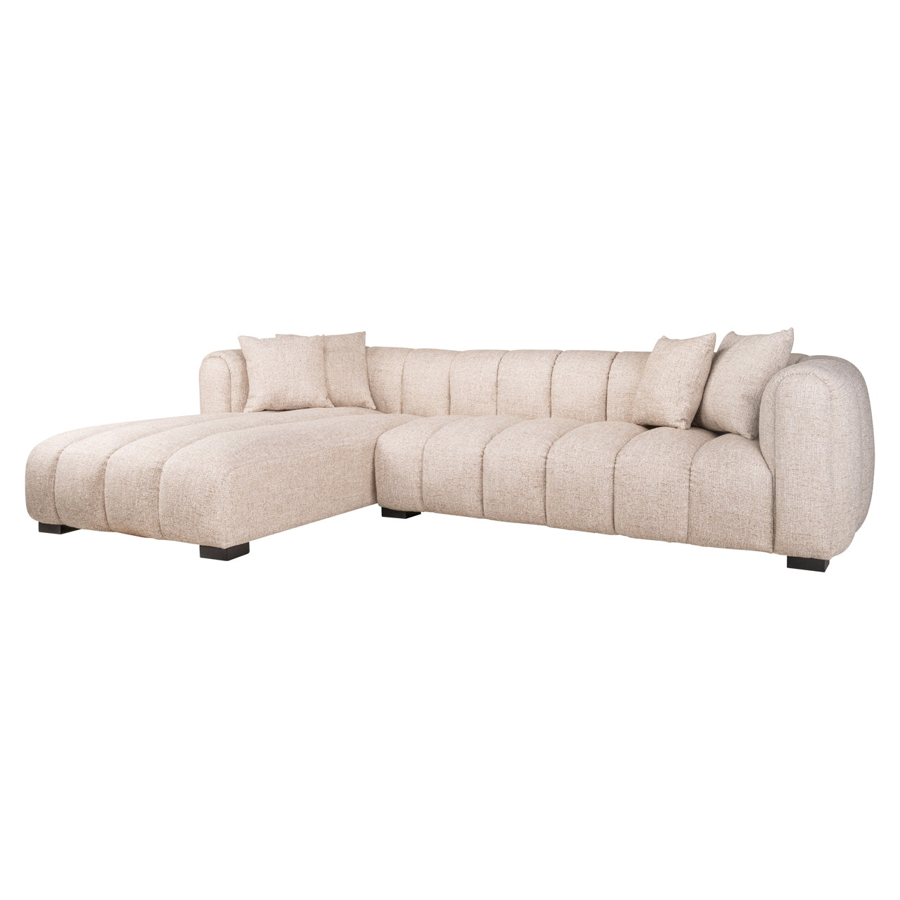 Hoekbank Novaro - Cream tweed - Lounge links