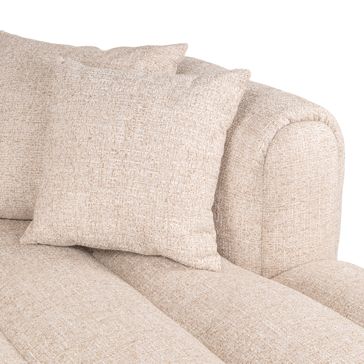 Hoekbank Novaro - Cream tweed - Lounge rechts