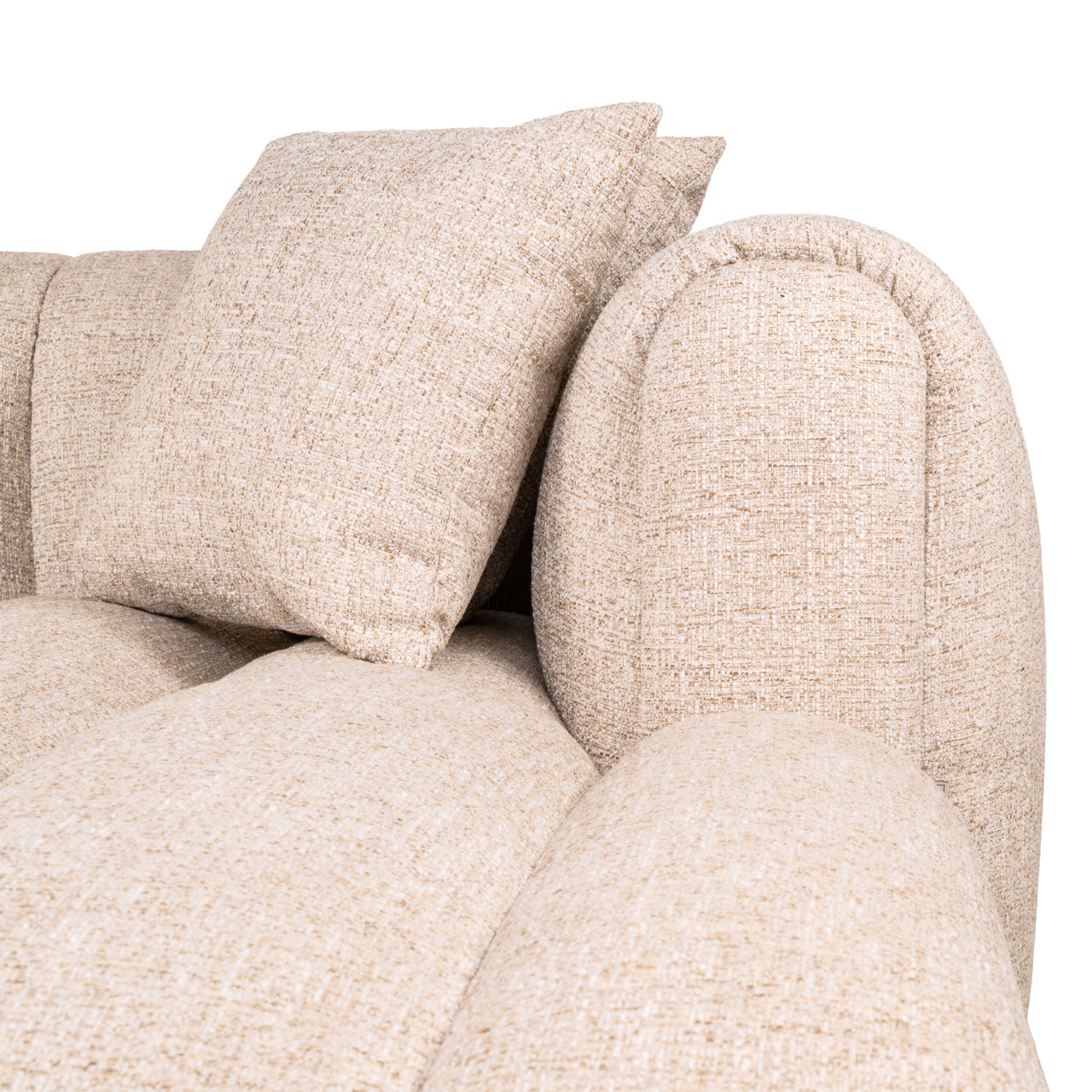 Hoekbank Novaro - Cream tweed - Lounge rechts