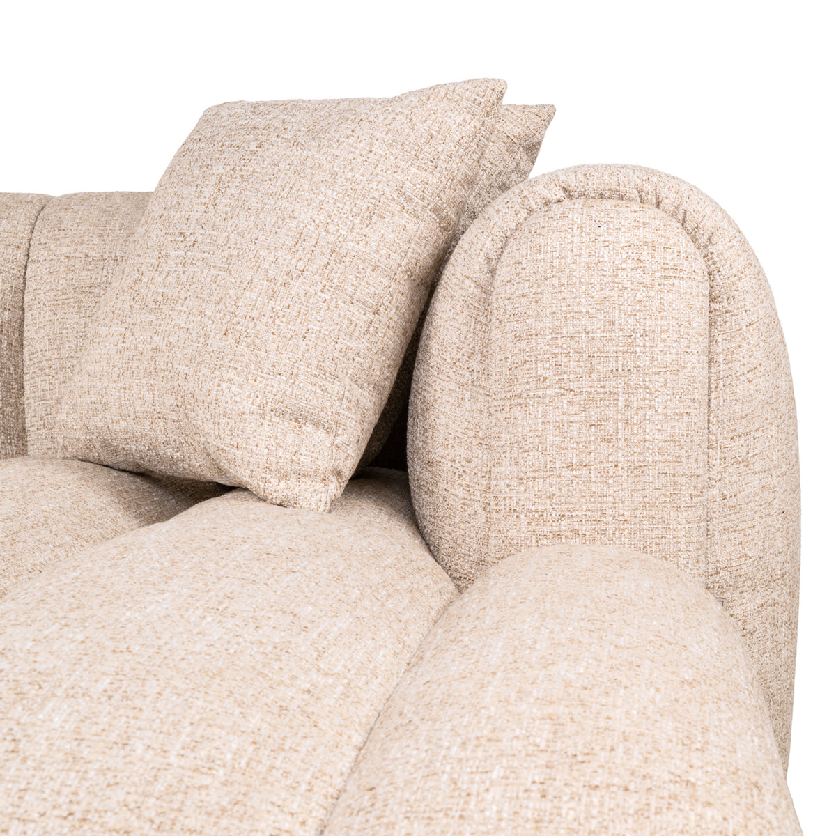 Hoekbank Novaro - Cream tweed - Lounge rechts