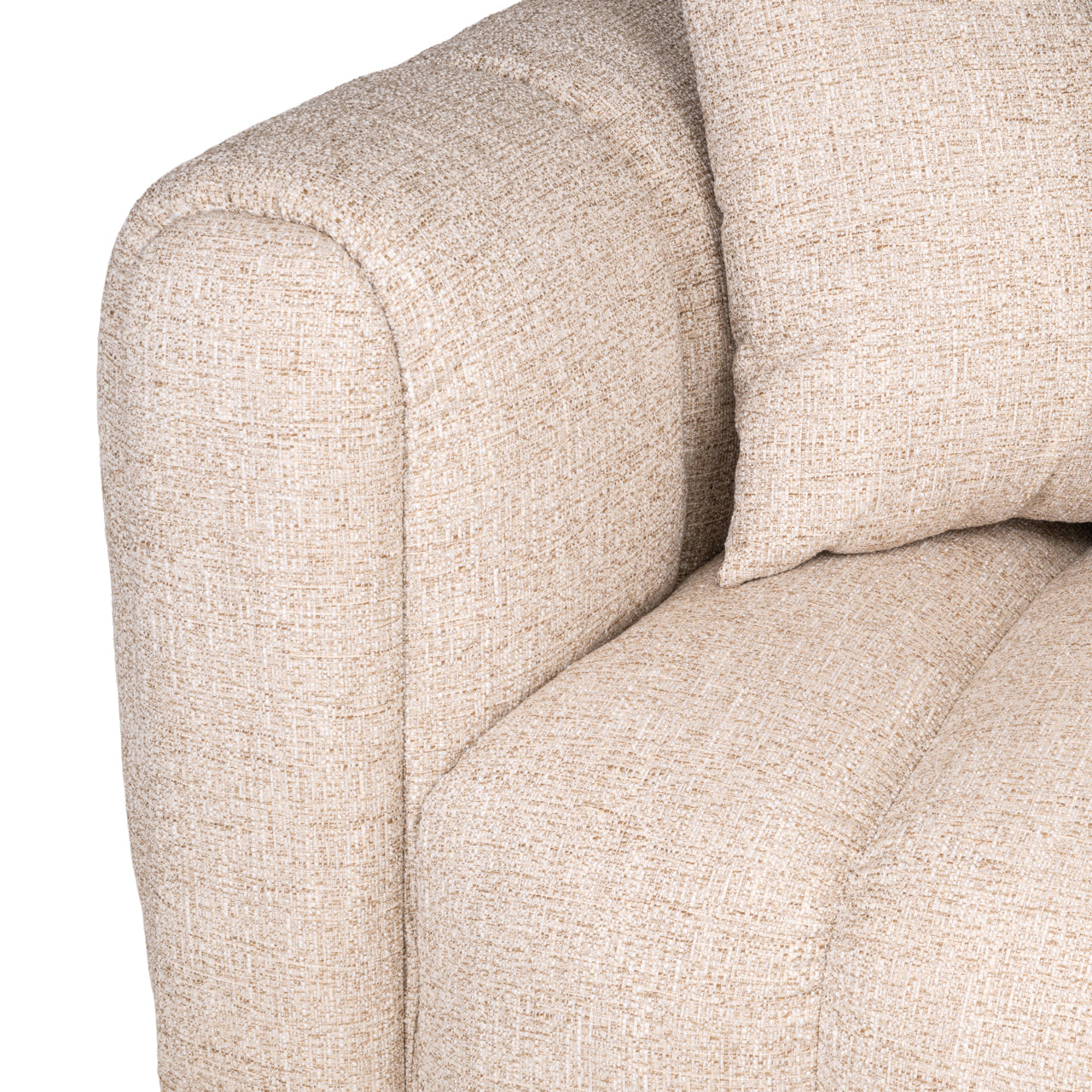 Hoekbank Novaro - Cream tweed - Lounge rechts