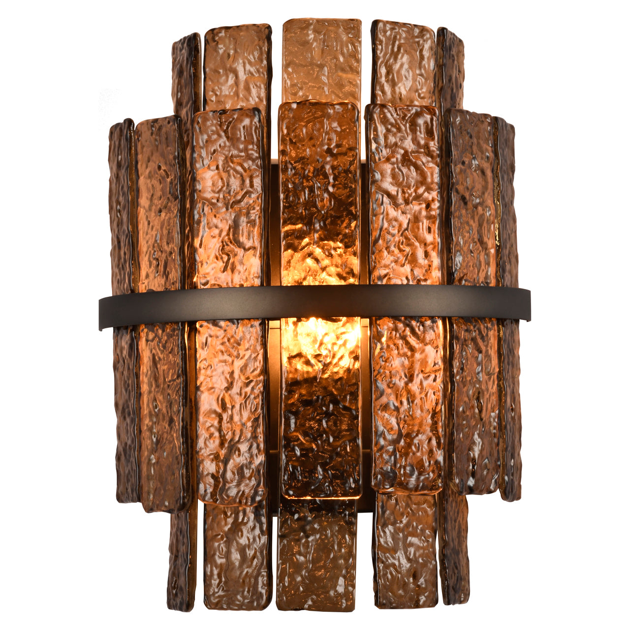 Wandlamp Lumy - Bruin glas