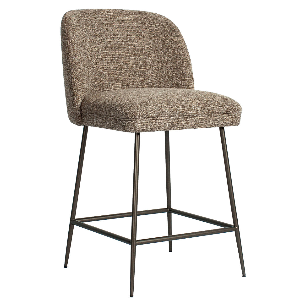 Barkruk Pullitzer - Laag - Bruin tweed