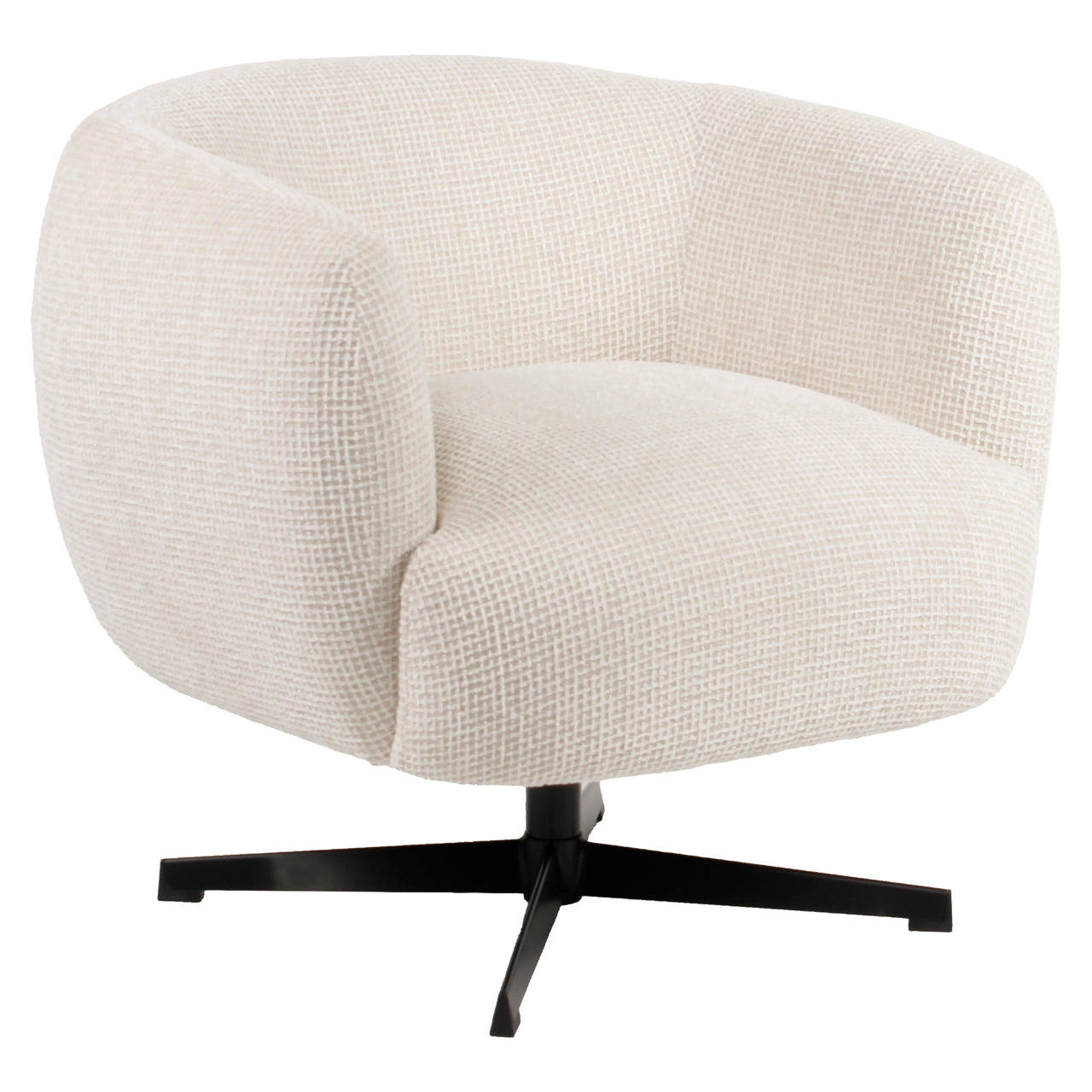 Fauteuil Estelle - Beige - Blockweave swivel