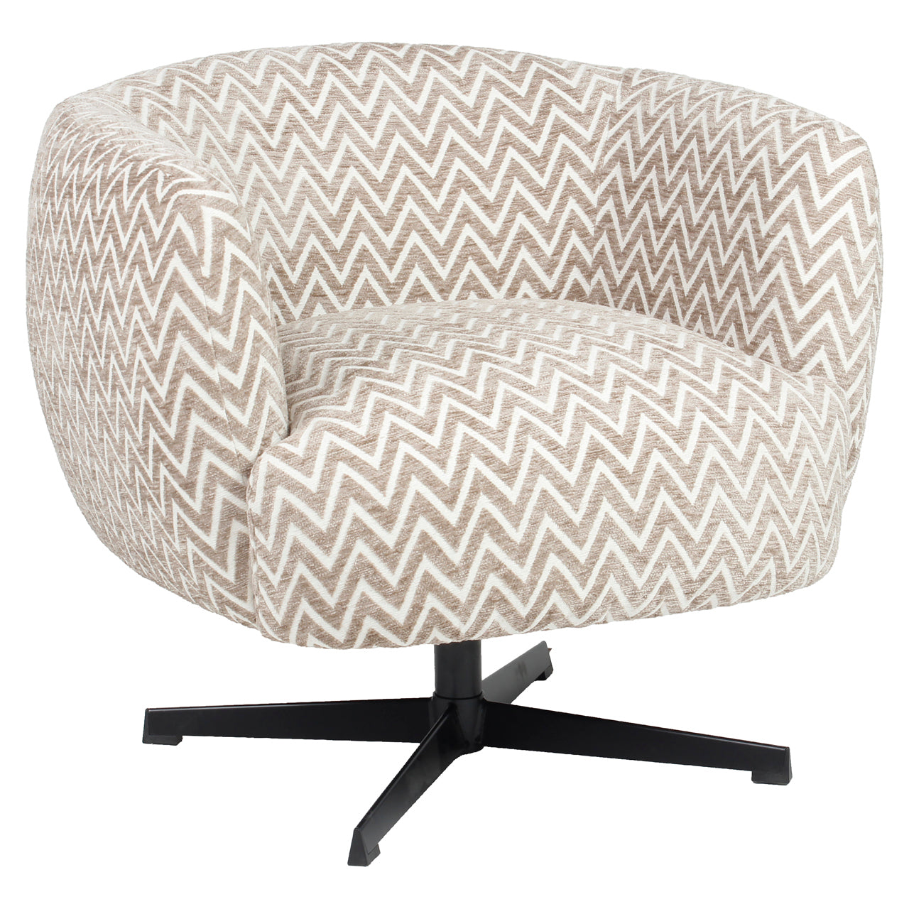 Fauteuil Estelle - Sand - Chevron swivel