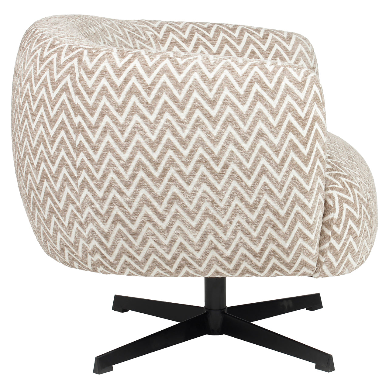 Fauteuil Estelle - Sand - Chevron swivel