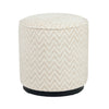 Poef Lexie - Beige chevron - Ø45 cm