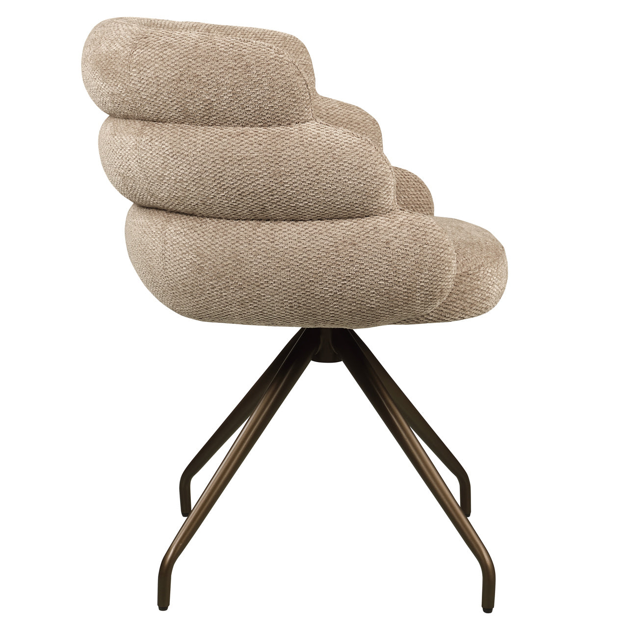 Draaistoel Kayla - Mocca boldweave