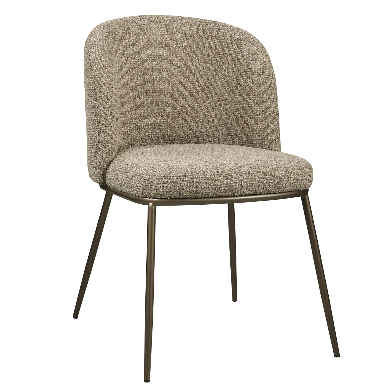 Eetkamerstoel Elvi - Mocca chunky (set van 2)