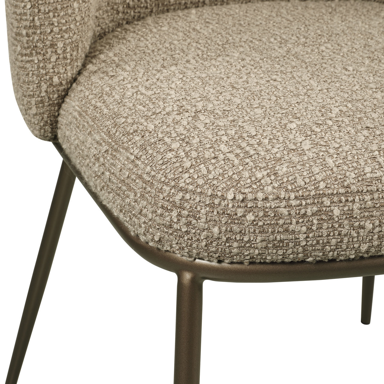 Eetkamerstoel Elvi - Mocca chunky (set van 2)
