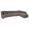 Hoekbank Pandora - Brown chunky - Lounge rechts