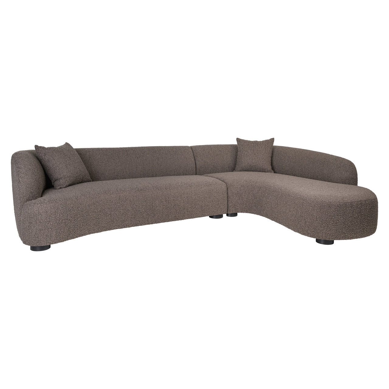 Hoekbank Pandora - Brown chunky - Lounge rechts