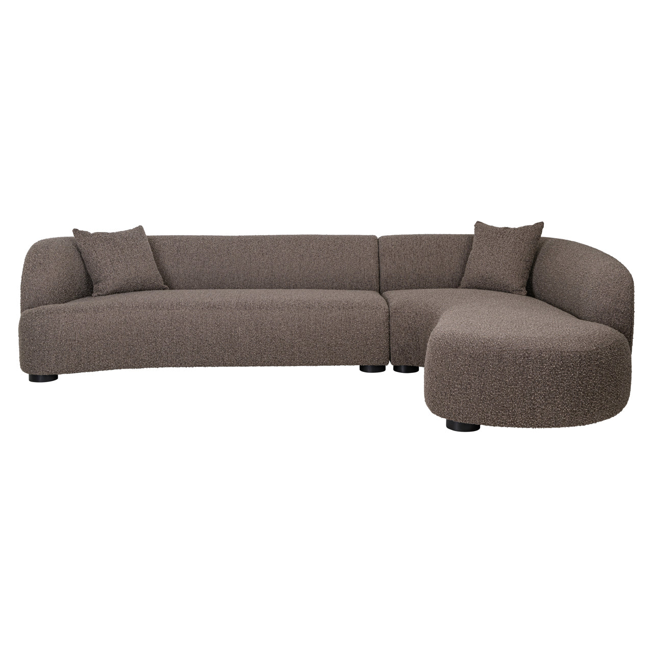 Hoekbank Pandora - Brown chunky - Lounge rechts
