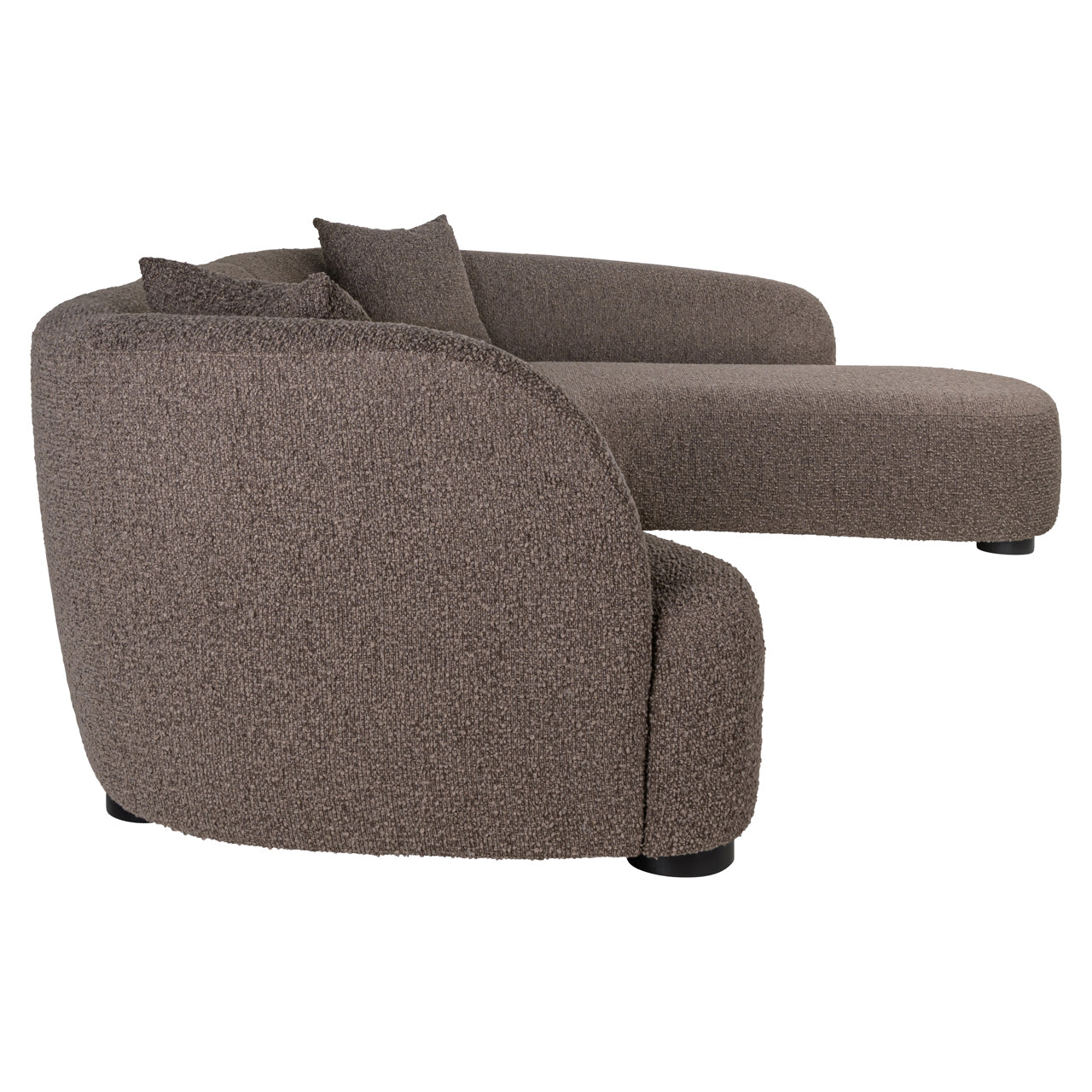 Hoekbank Pandora - Brown chunky - Lounge rechts