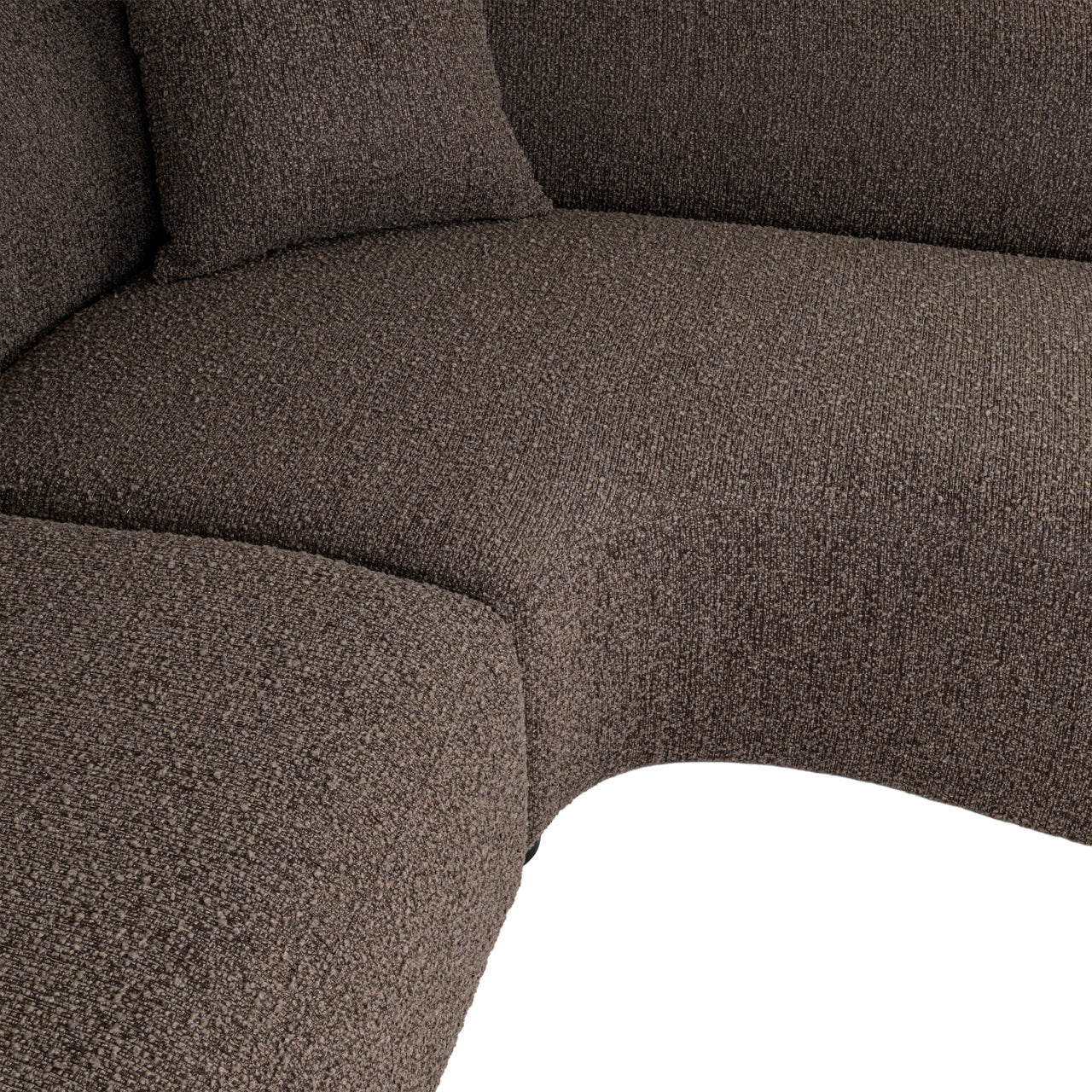 Hoekbank Pandora - Brown chunky - Lounge rechts