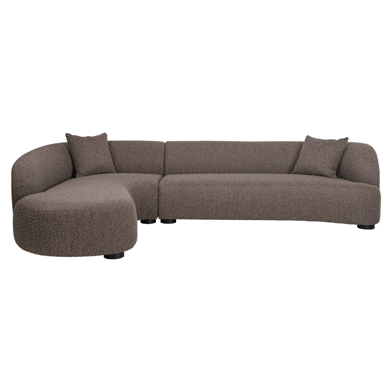 Hoekbank Pandora - Brown chunky - Lounge links