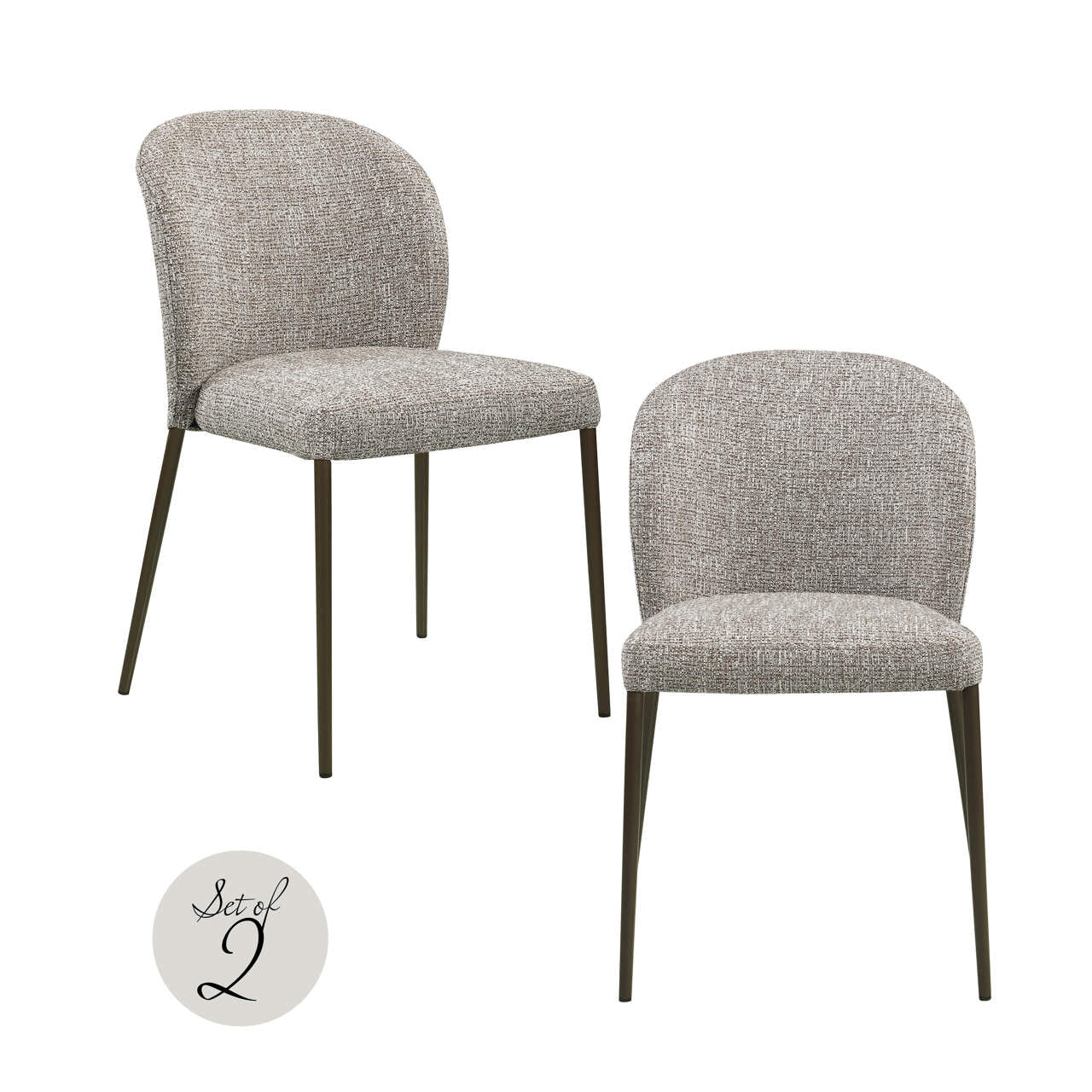 Eetkamerstoel Stacker - Earth tweed (set van 2)